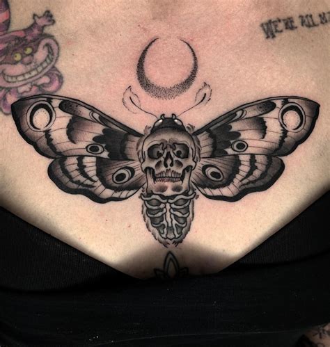 death moth chest piece|50+ Death Moth Tattoo Designs with Meanings